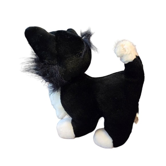 Disneyland Disney Pinnochio Cat Black White Plush Stuffed Animal 8" Vintage - Picture 2 of 7